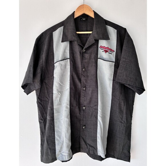 Harley-Davidson Other - Harley Davidson Cafe Las Vegas Mens Large Shirt Button Up Gray Black Bowling